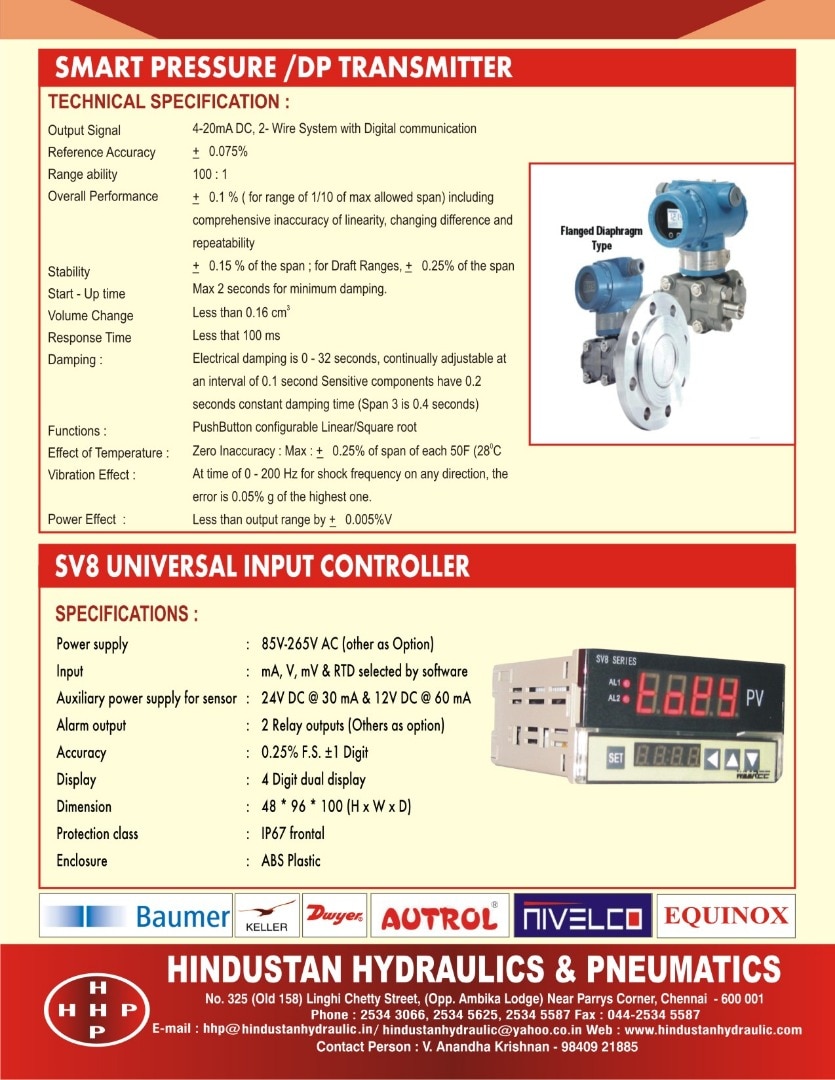 Hindustan Hydraulics & Pneumatics in Chennai, India