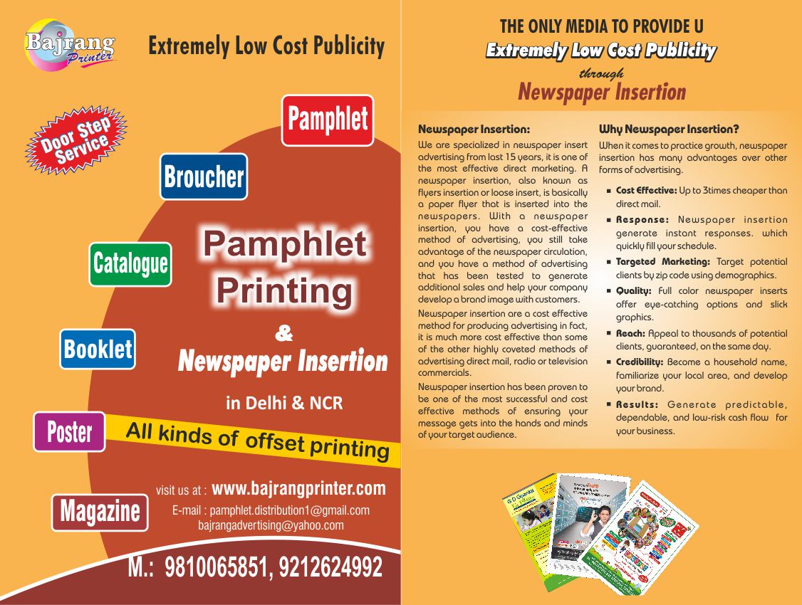 advertising pamphlets