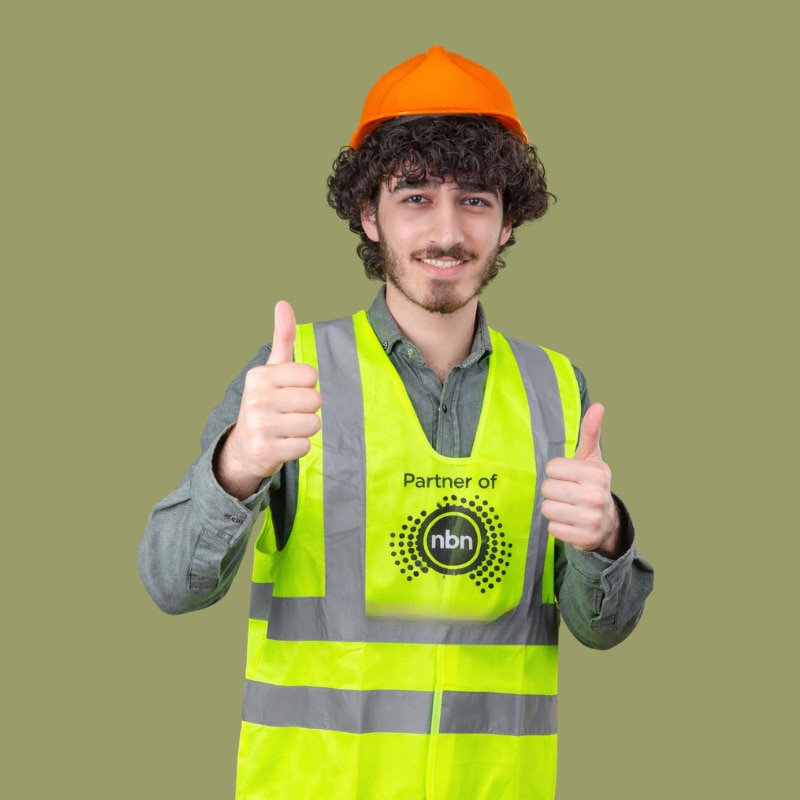 Safety vest with nbn