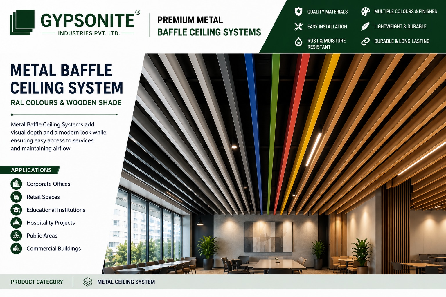 METAL BAFFLE CEILING