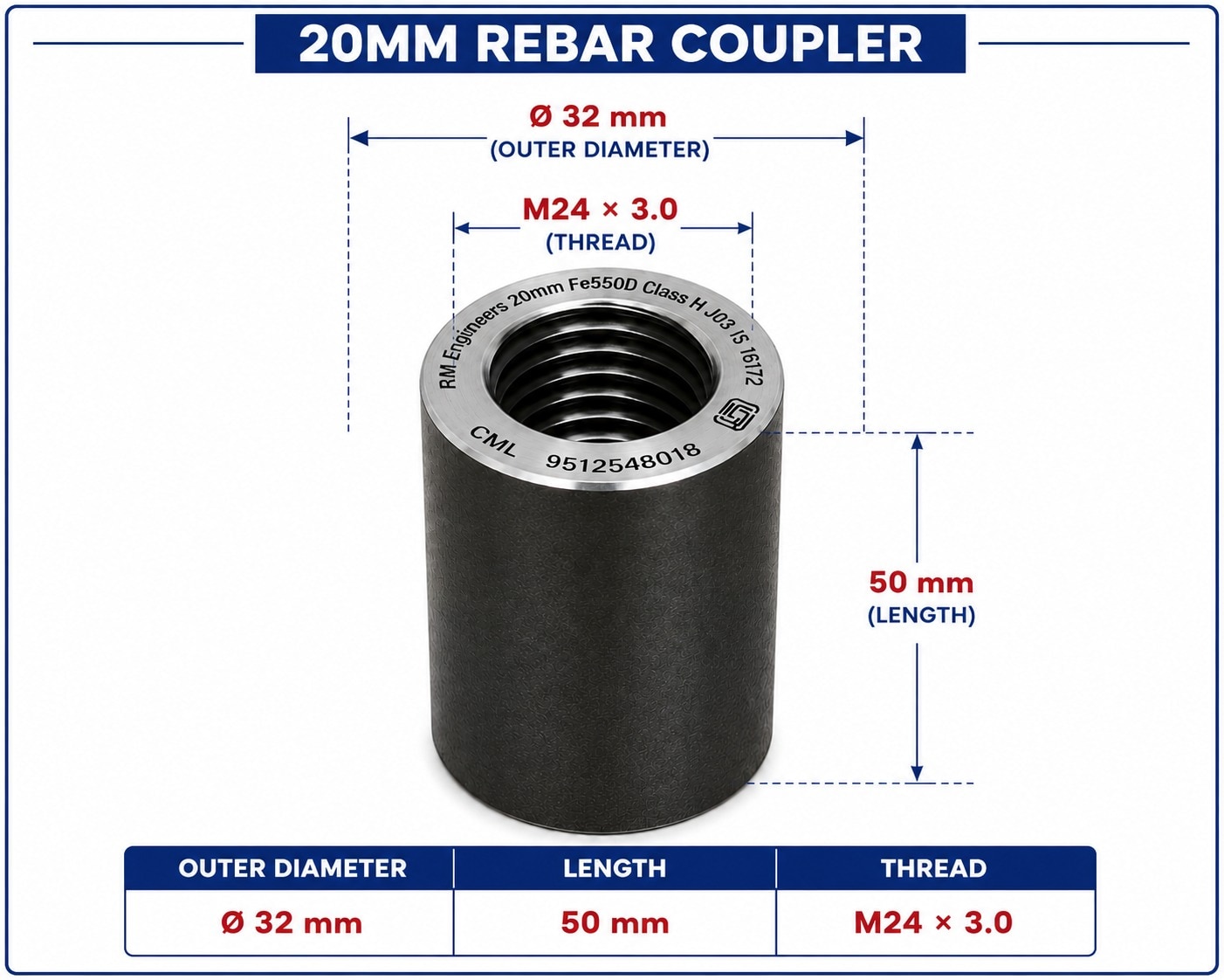 20mm ISI Marked Reba