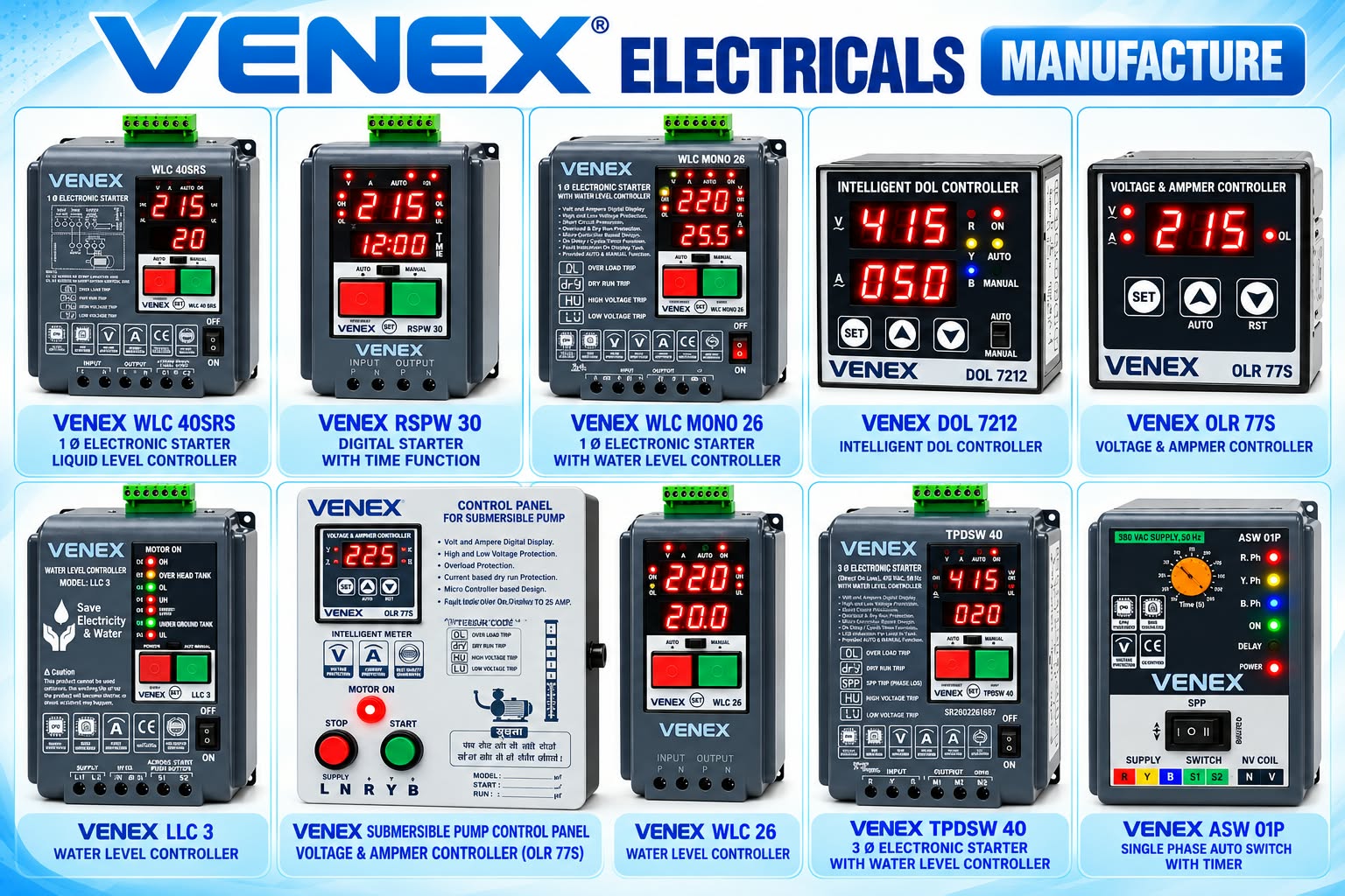 VENEX ELECTRICALS - MFG WATER LEVEL CONTROLLER image