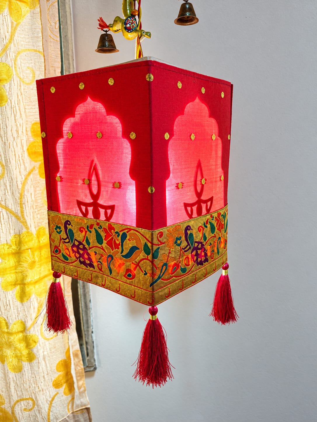 pink  paithani lante