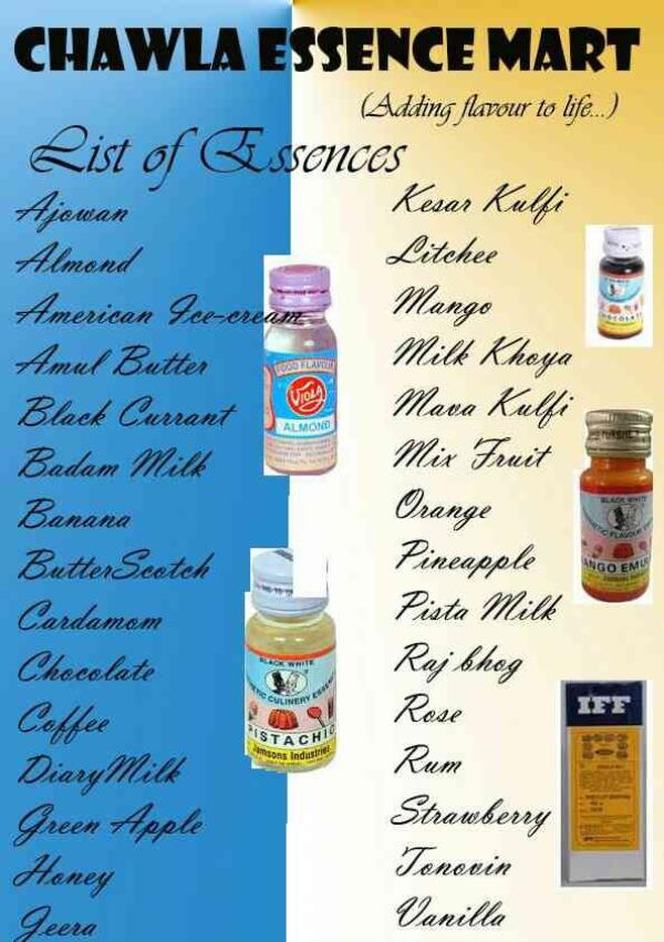 Chawla Essence Mart In Hyderabad Chawla Essence Mart Adding Flavour To Life Dealers In Raw Materials Of Bakery Chocolates Ice Creams And Soft Drinks