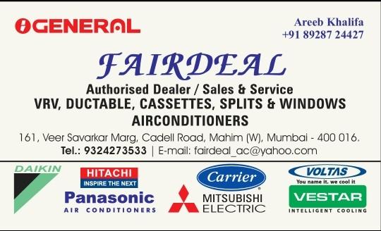 about FAIRDEAL AIRCONDITIONERS