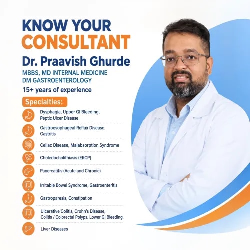 Dr Praavish Ghurde Gastroenterologist image